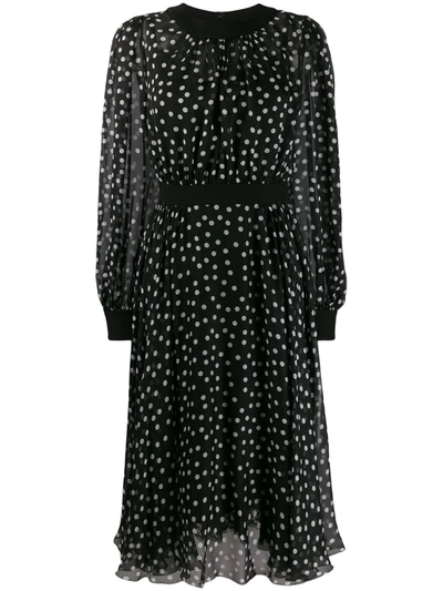 Dolce & Gabbana Polka-dot Dress In Black