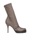Rick Owens Ankle Boots In Bronze