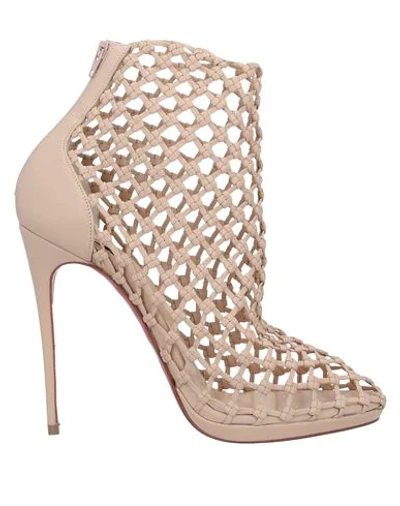 Christian Louboutin Ankle Boots In Pale Pink