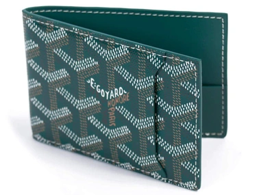 Pre-owned Goyard Slot Wallet Victoire Companion Ine Green