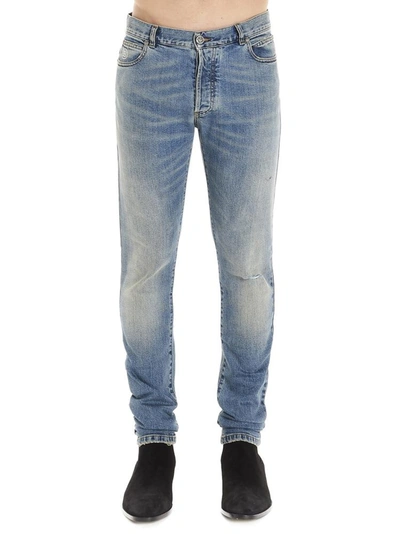 Balmain Jeans Slim In Light Blue