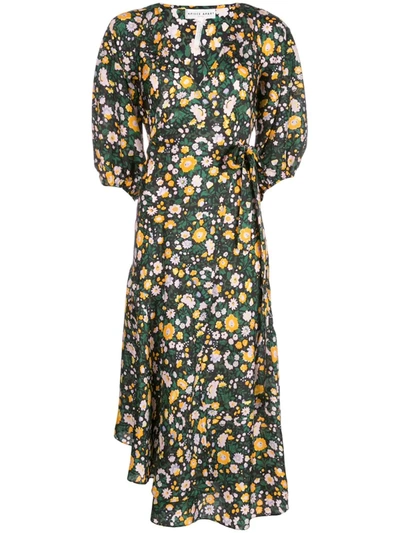 Apiece Apart Agata Floral-print Tiered Cotton Dress In Green