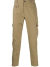 Dolce & Gabbana Logo-patch Cotton-blend Cargo Trousers In Neutrals