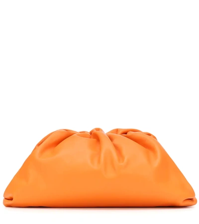 Bottega Veneta The Pouch Mini Leather Purse Clutch In Orange