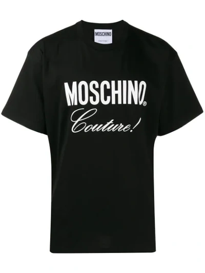Moschino Classic Logo Print T-shirt In Black