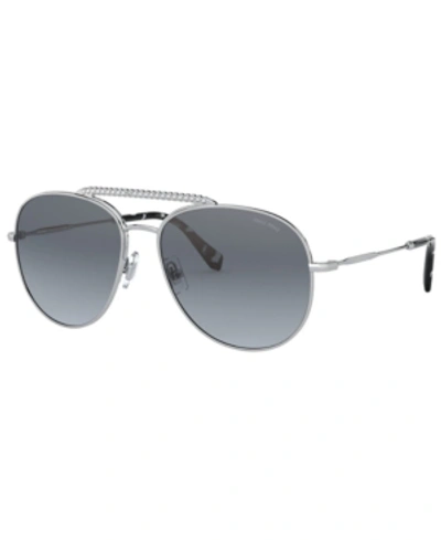 Miu Miu Women's Sunglasses In Gradient Blue Flash Silver