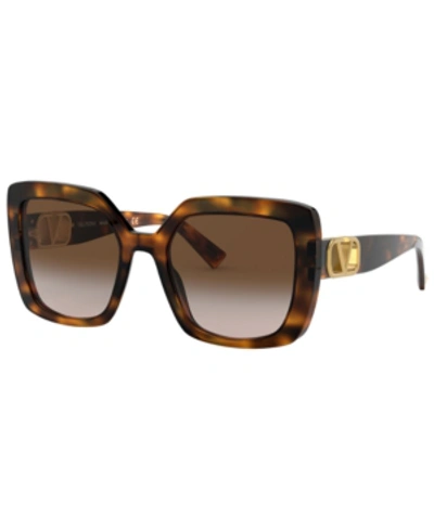 Valentino Sunglasses, Va4065 53 In Gradient Brown