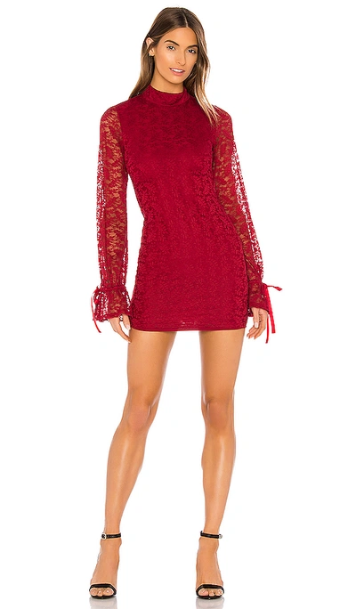 Lovers & Friends Talia Mini Dress In Ruby Red