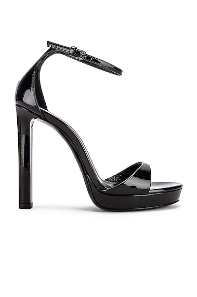 Saint Laurent Hall Ankle Strap Sandals In Black