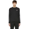 Adidas Originals 3-stripes Crew Neck Sweatshirt In Black