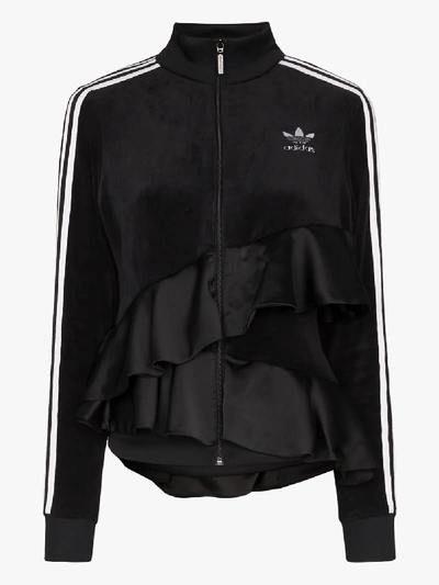 Adidas X Jkoo Adidas X J Koo Ruffle Trim Track Jacket In Black