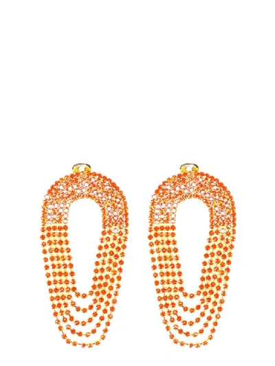 Silvia Gnecchi Liberty Earrings In Orange