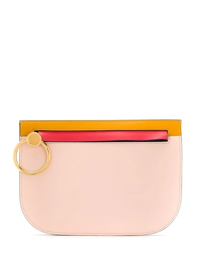 Marni Brushed Leather Clutch In Multicolour