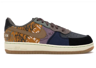 Pre-owned Nike Air Force 1 Low Travis Scott Cactus Jack (ps) In Multi-color/muted Bronze-fossil
