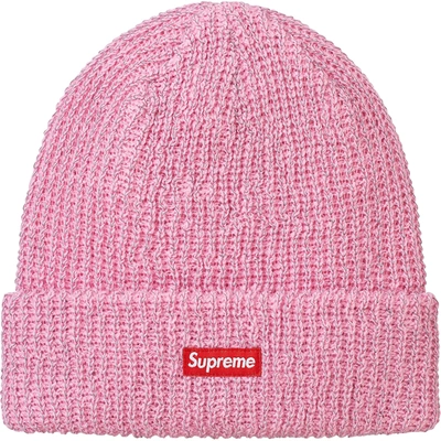 Pre-owned Supreme  Reflective Loose Gauge Beanie Pink