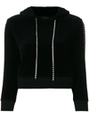 Juicy Couture Exclusive Swarovski Embellished Velour Hoodie In Black