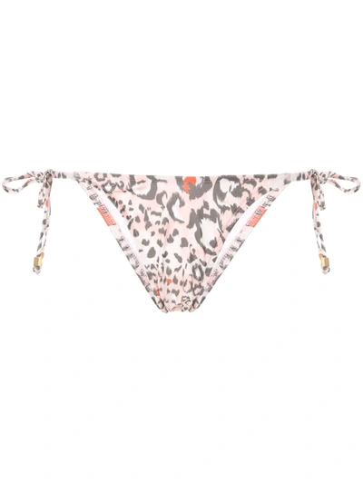 Suboo Uma Leopard-print String Bottoms In Pink