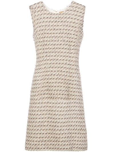 Adam Lippes Sheath Tweed Dress In Neutrals