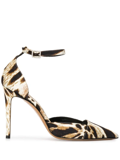 Alexandre Vauthier 'cindy' 100mm Pumps Mit Leoparden-print In Neutrals