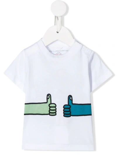 Stella Mccartney Babies' Thumbs Up T-shirt In White