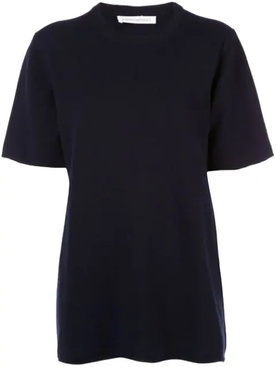 Extreme Cashmere Cashmere Short-sleeved Top In Blue