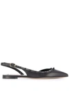 Valentino Garavani Rockstud Slingback Slippers In Black