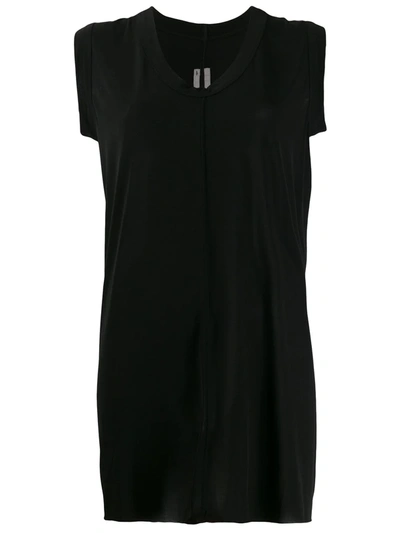Rick Owens Forever Elongated Top In Black