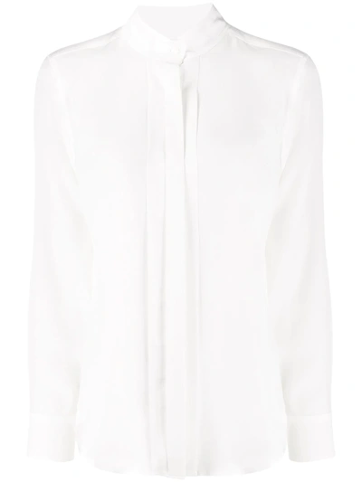 Nili Lotan Arden Silk Shirt In White