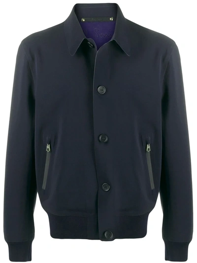 Paul Smith Button-up Lightweight Jacket In Blue