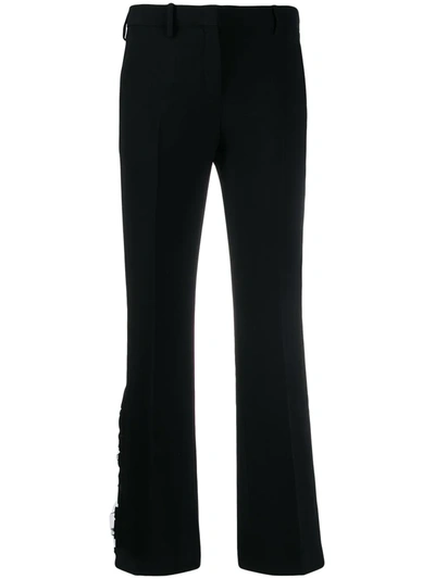 N°21 Cropped Tulle-panel Trousers In Black