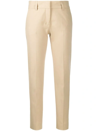 Piazza Sempione Slim-fit Cropped Trousers In Neutrals