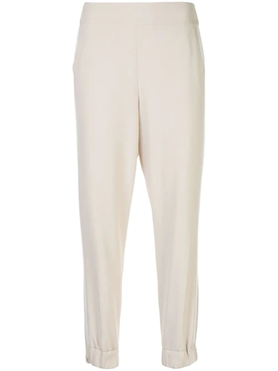 Alice And Olivia Pete Tapered Track Trousers In White