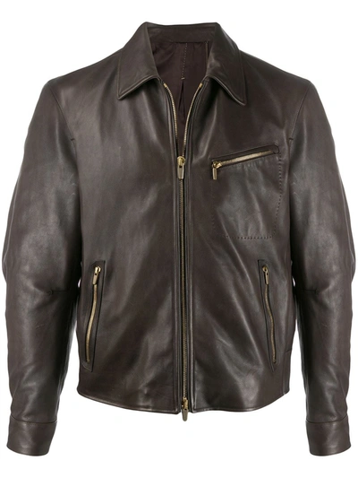 Ajmone Super Dane Jacket In Brown