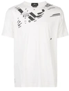 Stone Island Shadow Project Asymmetric Graphic Print T-shirt In White