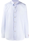 Paul Smith Tailored Pointed Collar Shirt In Blue