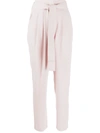 P.a.r.o.s.h Belted High Waisted Trousers In Pink