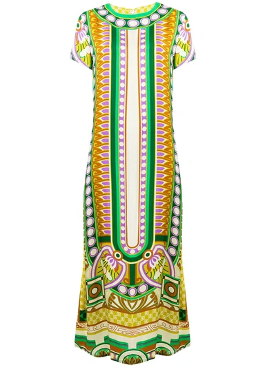 La Doublej Swing Ittica-print Satin Dress
