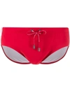 Dolce & Gabbana Logo Band Swimming Trunks In Red