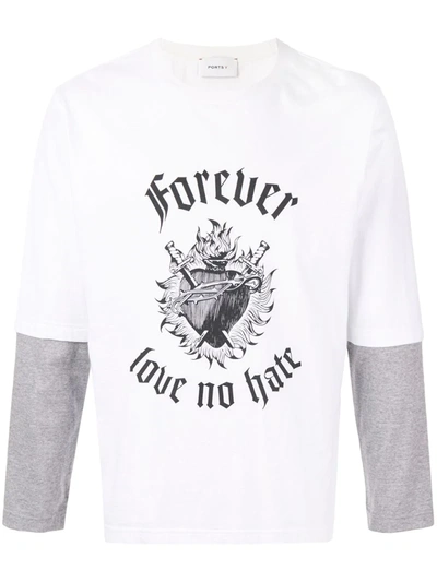 Ports V Forever Love No Hate T-shirt In White