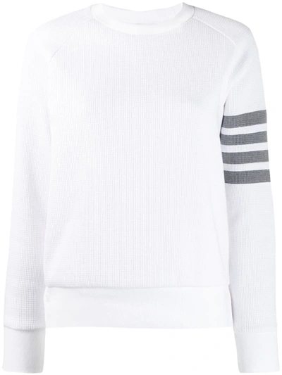 Thom Browne 4-bar Stripe Sweatshirt In White