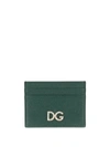 Dolce & Gabbana Logo Plaque Card Holder In Green