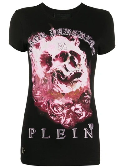 Philipp Plein Graphic Print T-shirt In Black