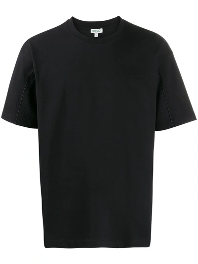 Kenzo Logo Embroidered T-shirt In Black
