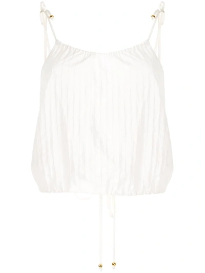 Suboo Cruz Striped Drawstring Camisole In White