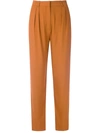 Andrea Marques Tapered-hose Mit Bundfalten In Brown