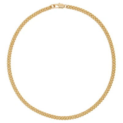 Laura Lombardi Gold Curb Chain Necklace In Brass