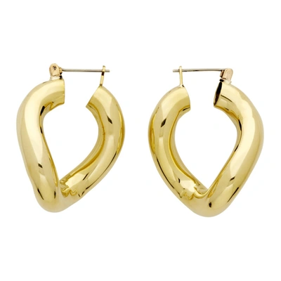 Laura Lombardi Gold Anima Earrings In Brass