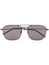 Saint Laurent Black Tinted Aviator Sunglasses