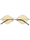 Saint Laurent Metallic Diamond Square Tinted Sunglasses
