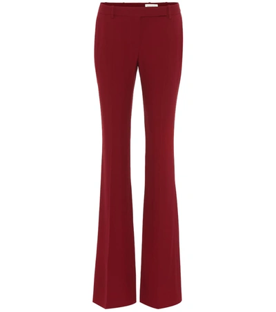 Alexander Mcqueen Mid-rise Flared Pants In Red